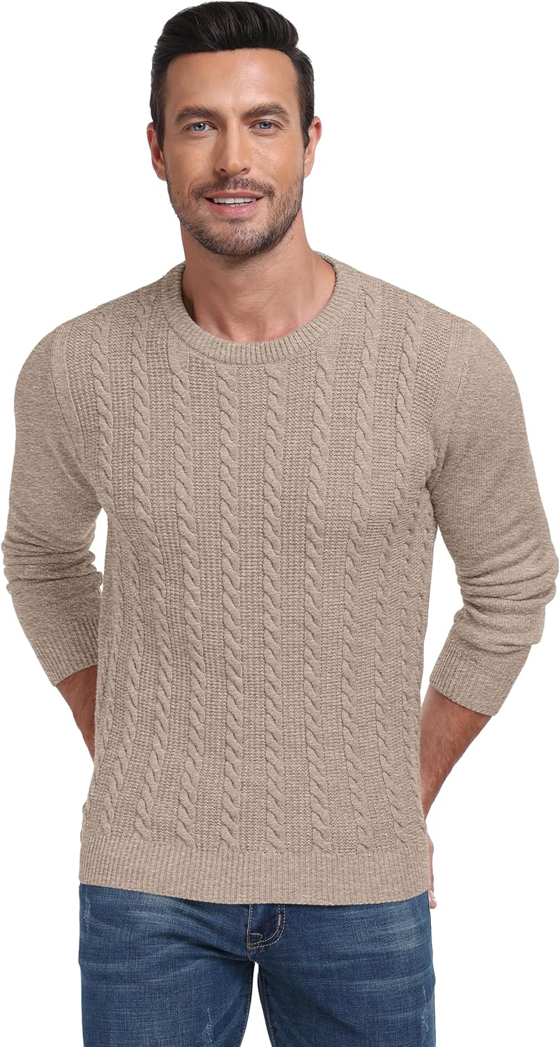 Sailwind Men's Crewneck Pullover Sweater Casual Knitted Twist Sweaters - Image 5