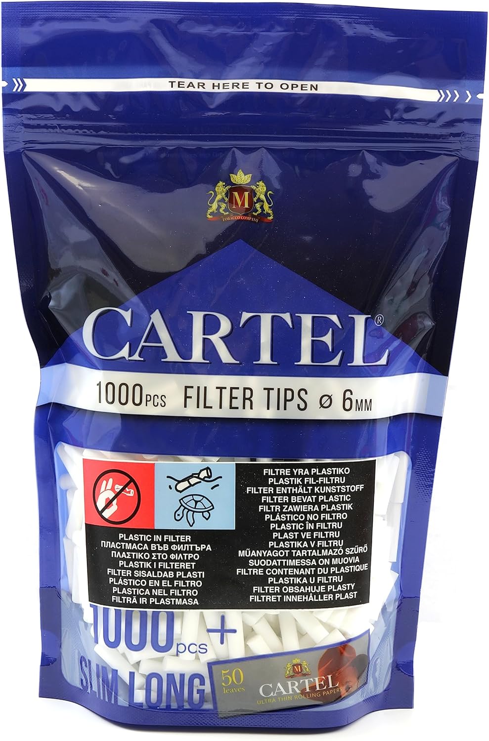 1000 Filters Cartel Slim 6mm Long 22mm Filter Tips