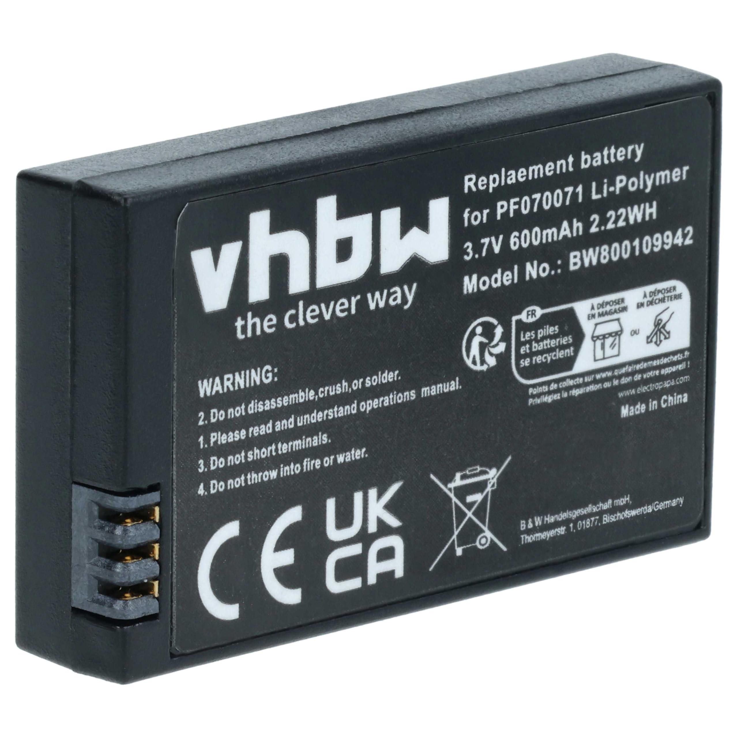 vhbw Batterie Compatible avec Parrot Minidrone Jumping Sumo | Rolling Spider drone (600mAh, 3,7V, Li-polymère)