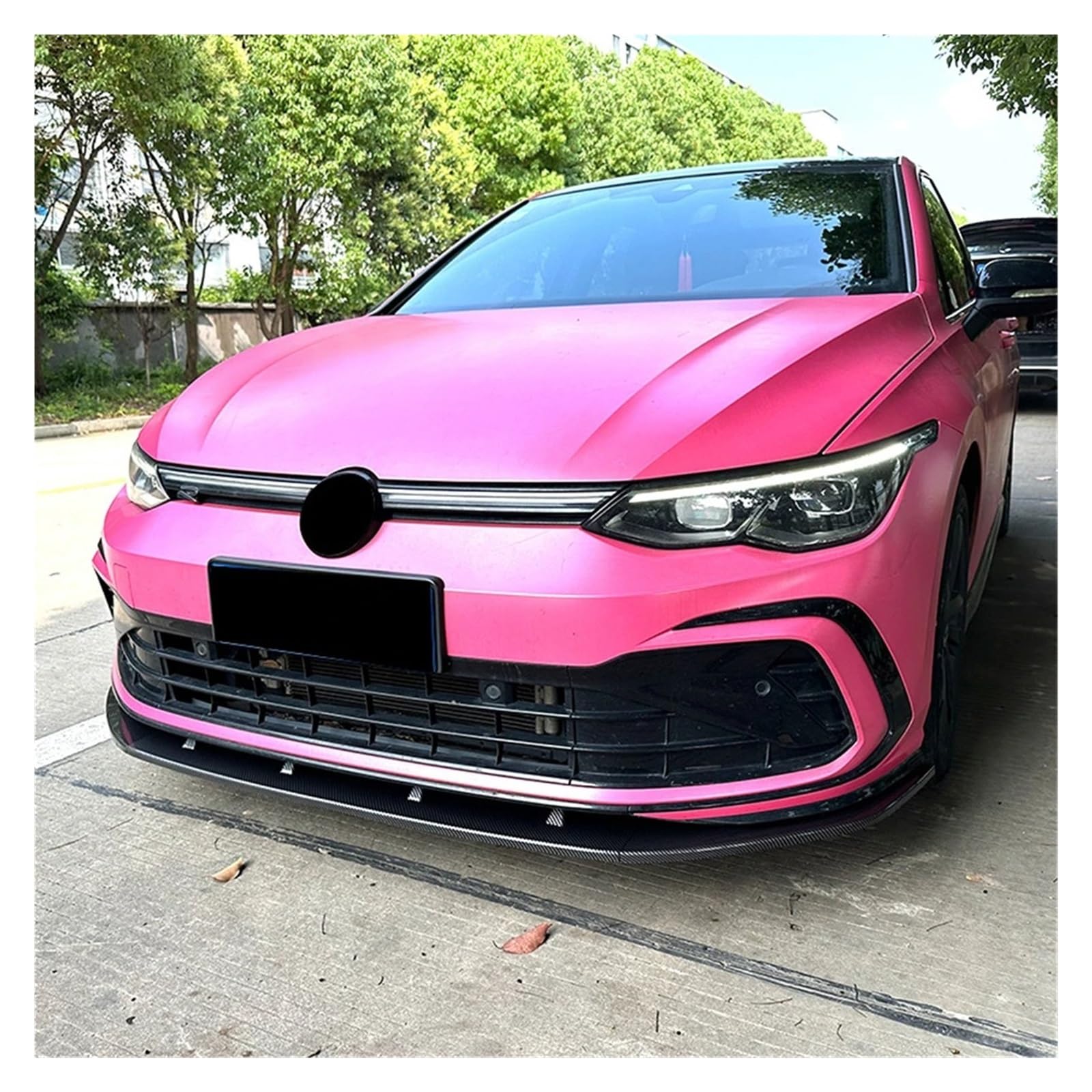 Frontlippe Spoiler Für VW Für Golf 8 Für MK8 Für GTI Für GTD Für GTE Frontstoßstangenlippe Spoiler Maxton Style Diffusor Splitter Kinnblenden(Glossy Black)