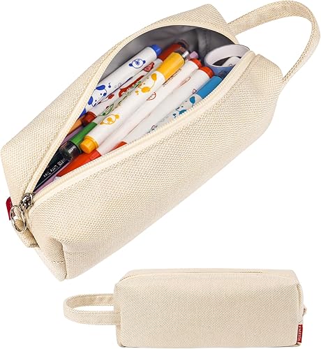 Miniatura 104 de Fmeida Estuche para lápices estético, bolsa de lápices de gran capacidad, estuche portátil para bolígrafos, oficina, papelería, bolsa de maquillaje