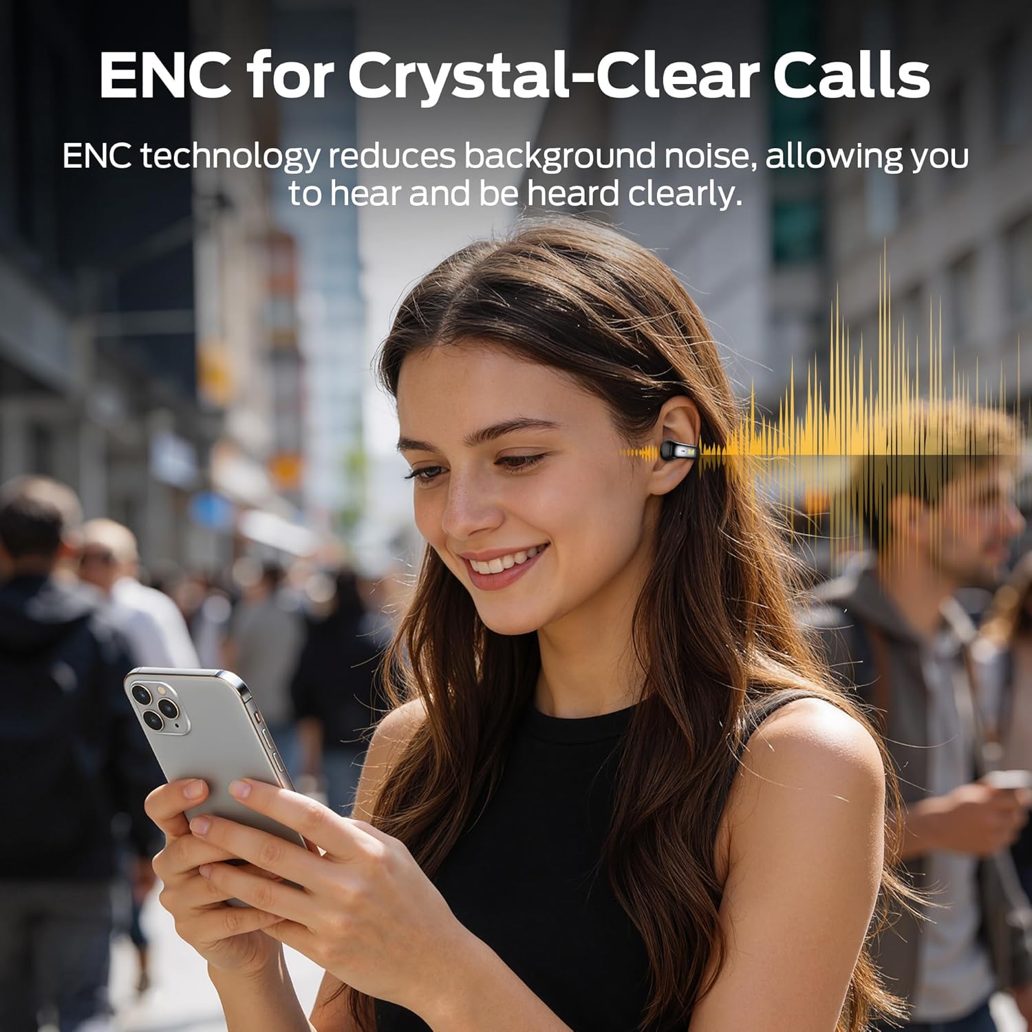 Monster Airclip AC210 Open Ear Headphones, Clip-On Earbuds, Lightweight Comfort, Secure Fit, Crystal-Clear Call, IPX6, 36H Playtime, Bluetooth 6.0 Wireless Earbuds for Running/Cycling/Gym (Black) - Image 3