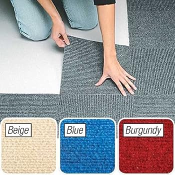 Amazon.com: Peel and Stick Beige Berber Carpet Tiles 12 ...
