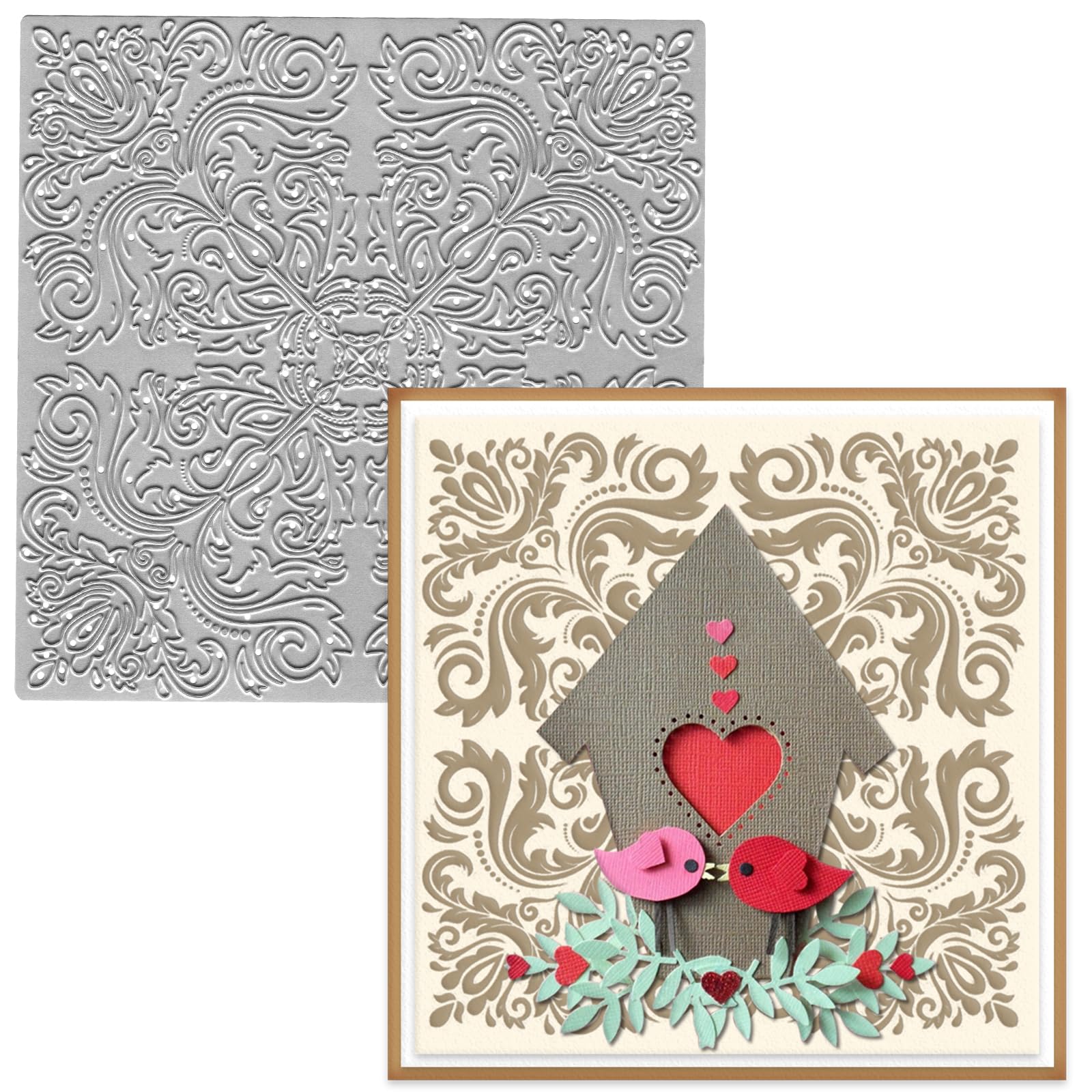 Matrices de découpe rectangulaires Estivaux pour cadres floraux de scrapbooking