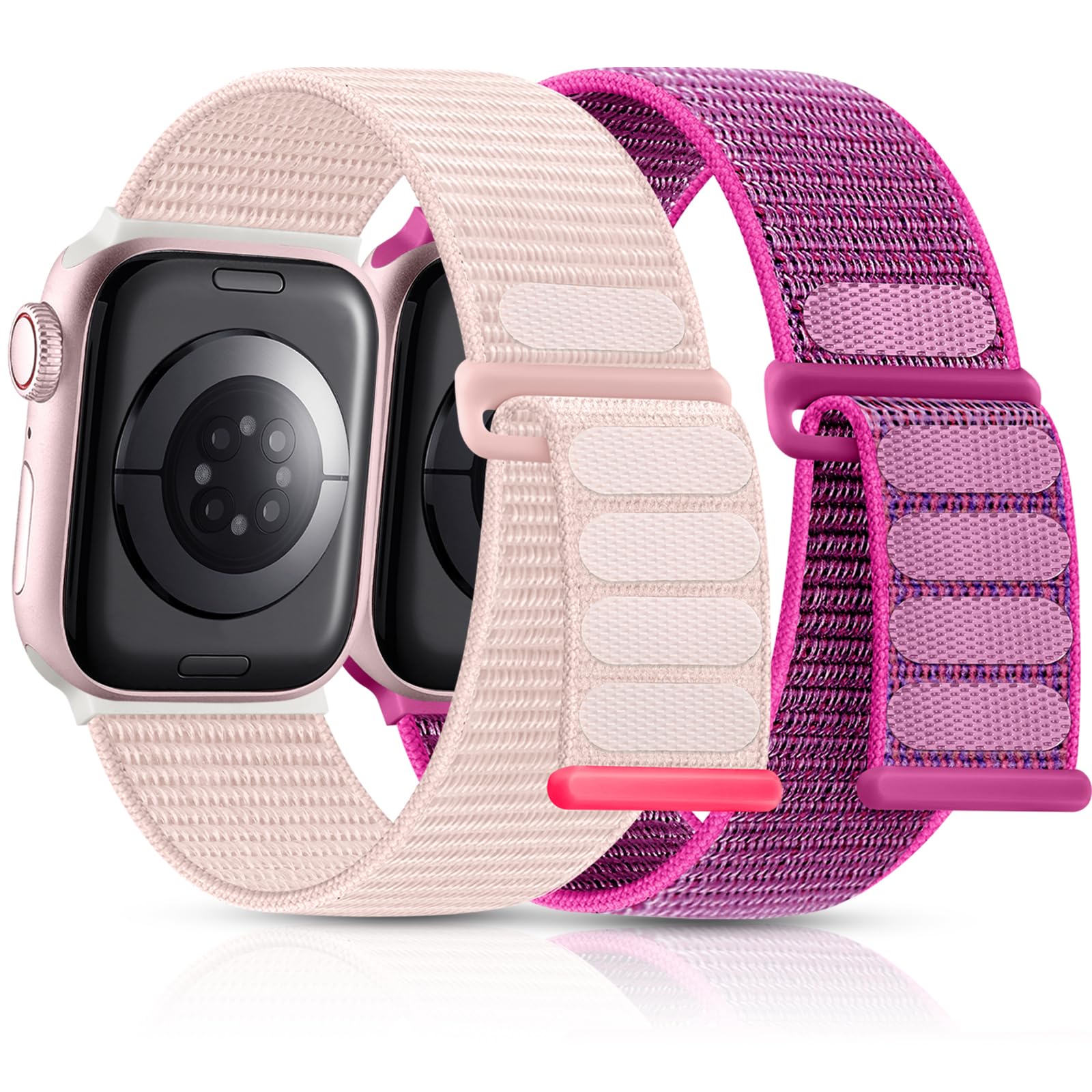 Soft And Breathable Sport Nylon Loop Strap Compatible with Apple Watch Bands 38MM 40MM 41MM 42MM 44MM 45MM 49MM Women Men Adjustable Straps for IWatch Series SE 9/8/7/6/5/4/3/2/1 Ultra