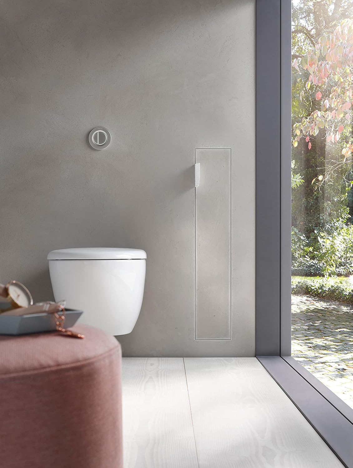 Emco Asis Plus 975611001 Flush-Mounted Toilet Roll Holder Aluminium Frame/Right Door Hinge
