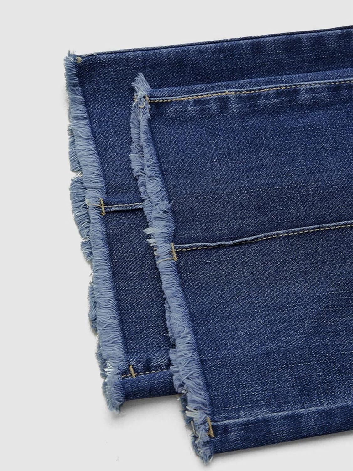 Flamingals High Waisted Bootcut Jeans for Women Frayed Hem Wash Stitch Detail Stretchy Butt Lifting Jeans - Image 5