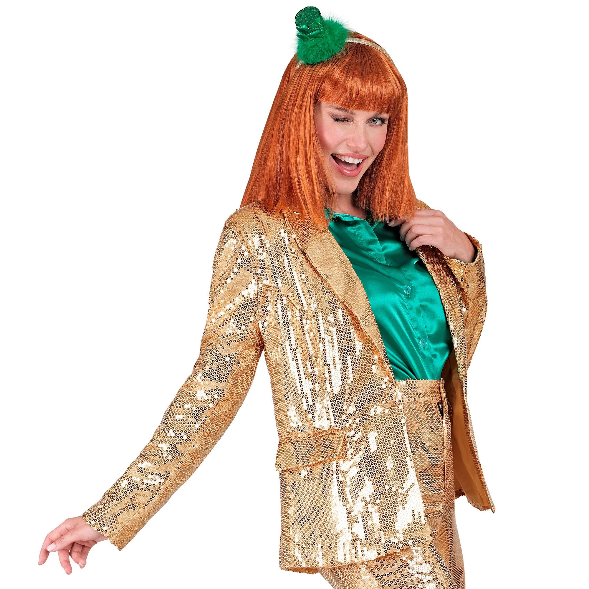 W WIDMANN MILANO Party Fashion - Giacca con Paillettes da Donna | Giacca scintillante con effetto glitter, outfit da festa accattivante per Carnevale, festival e feste a tema