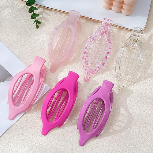 Miniatura 45 de Pinzas para el cabello French Concord, 6 pinzas para el cabello planas deslizantes laterales para volumen, agarre fuerte, agarre antideslizante