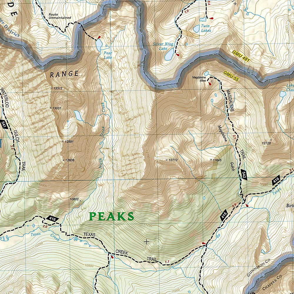Buena Vista, Collegiate Peaks Map (National Geographic Trails Illustrated Map, 129) - Image 3