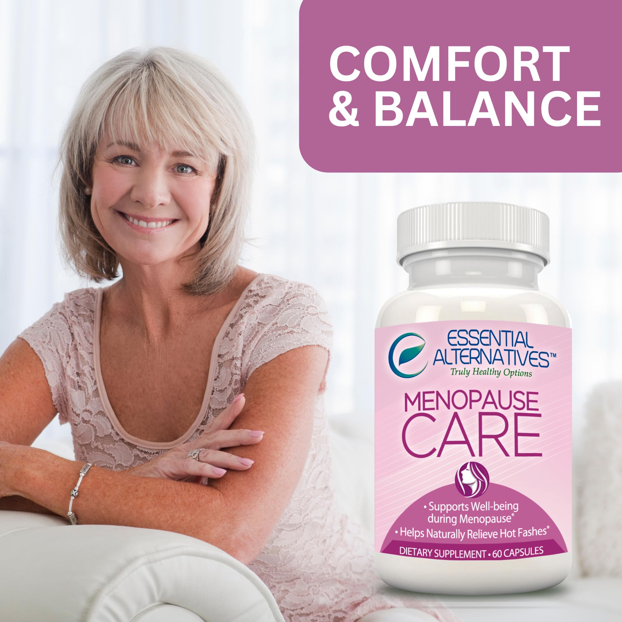 Menopause Care Supplement with Soy Isoflavones, Magnolia Bark, and Black Cohosh