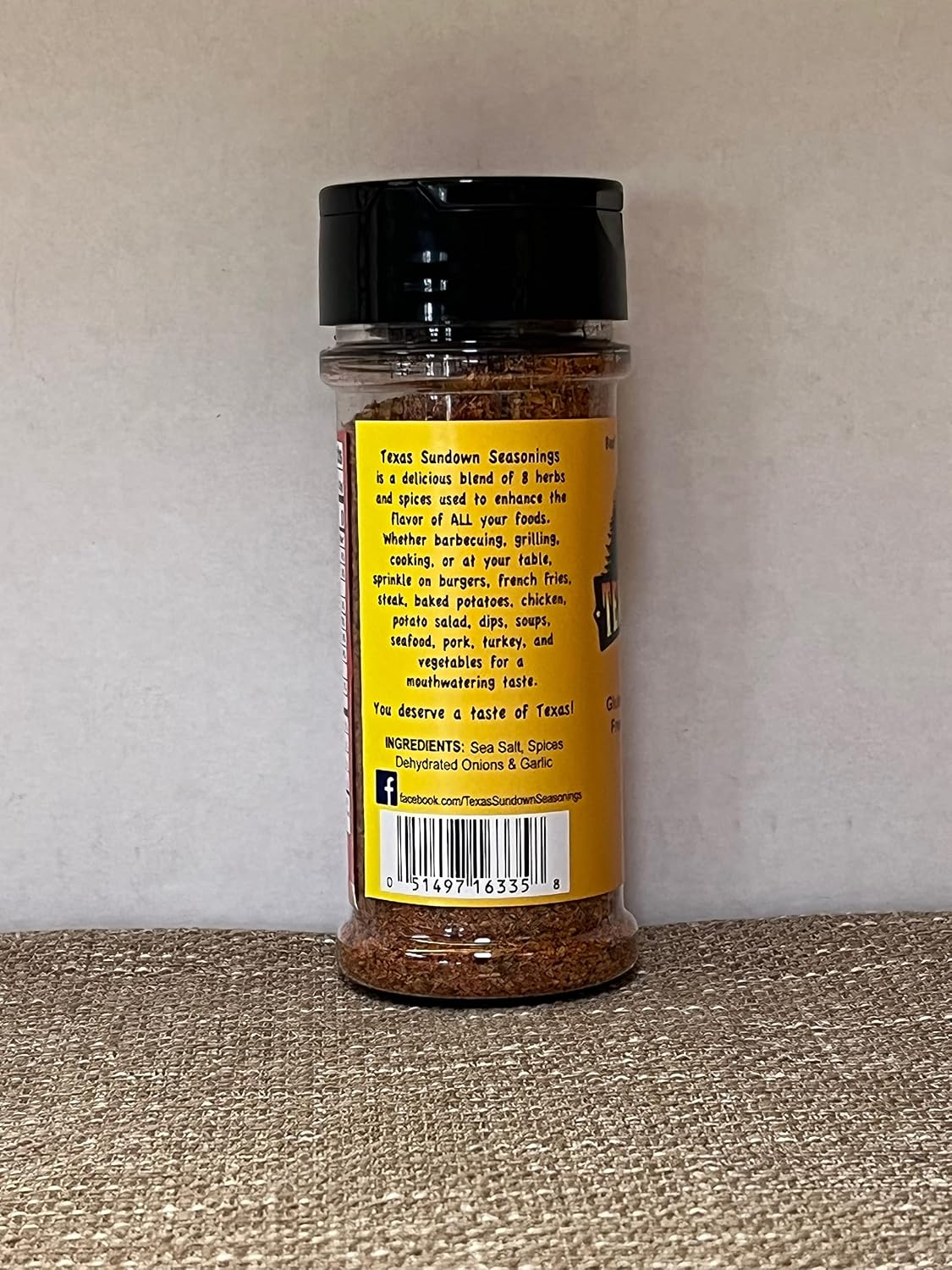 Texas Sundown Seasoning | All Purpose Seasoning | All Natural | No Sugar | Steak Seasoning | Meat Seasoning | Vegetable Seasoning | Marinade | Dry Rub | No MSG | Gluten Free | 3.25oz Bottle image 2