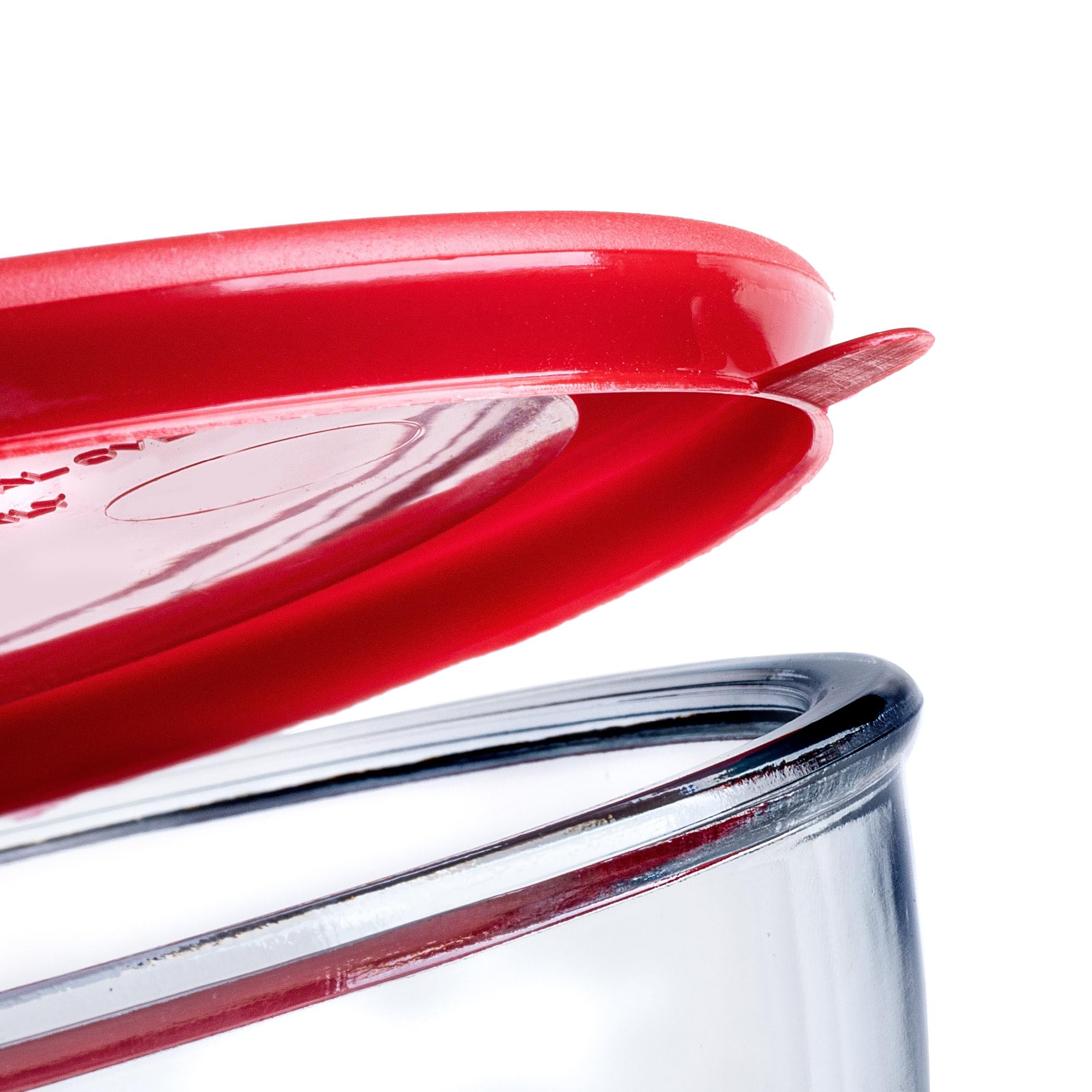 KADAX Juego de 4 cuencos de cristal con tapa, para mezclar, para hornear, alimentos, cocinar, preparar, recipientes redondos para alimentos, 0,5 – 2 L, recipiente de cristal, apto para lavavajillas