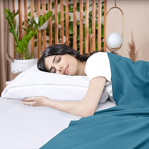 Miniatura 5 de Utopia Bedding Sábana encimera  1 paquete (Queen, azul mezclilla)  Tela de microfibra suave cepillada  Sábana superior resistente al encogimiento y