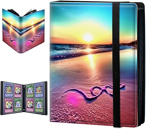 Carpeta para tarjetas coleccionables, 4 bolsillos para tarjetas intercambiables, 400 bolsillos de doble cara, funda para tarjetas de tamaño