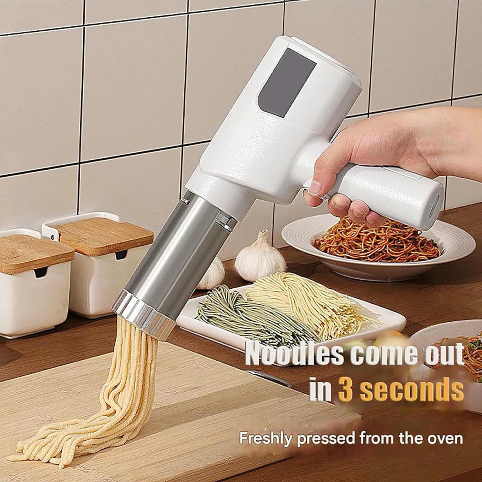 prensa para fideos, Máquina extrusora de pasta portátil con 5 moldes for fideos