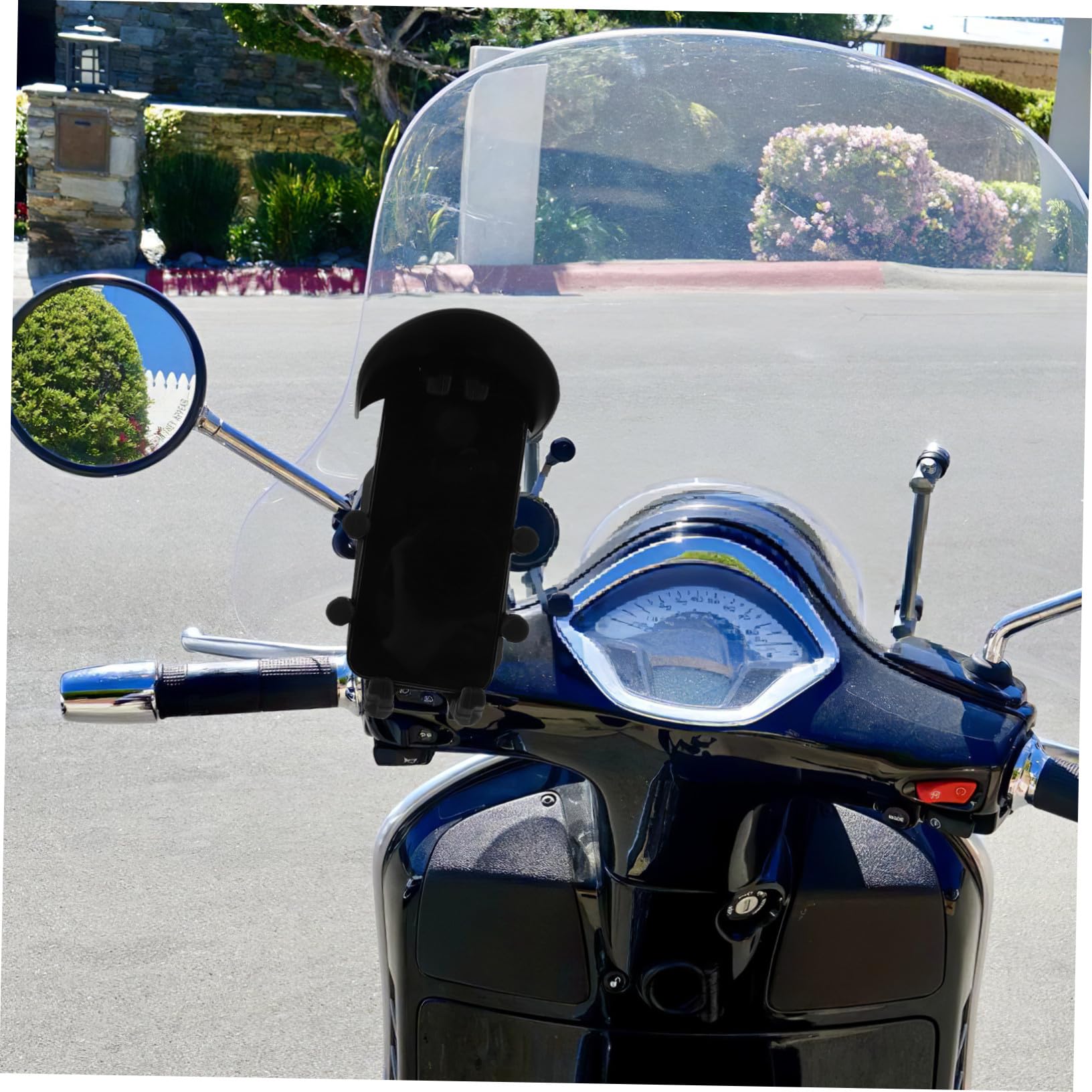 Mikinona Monte del Teléfono para La Motocicleta Soporte De Teléfono para Moto para Manillar De Bicicleta De Motocicleta Black