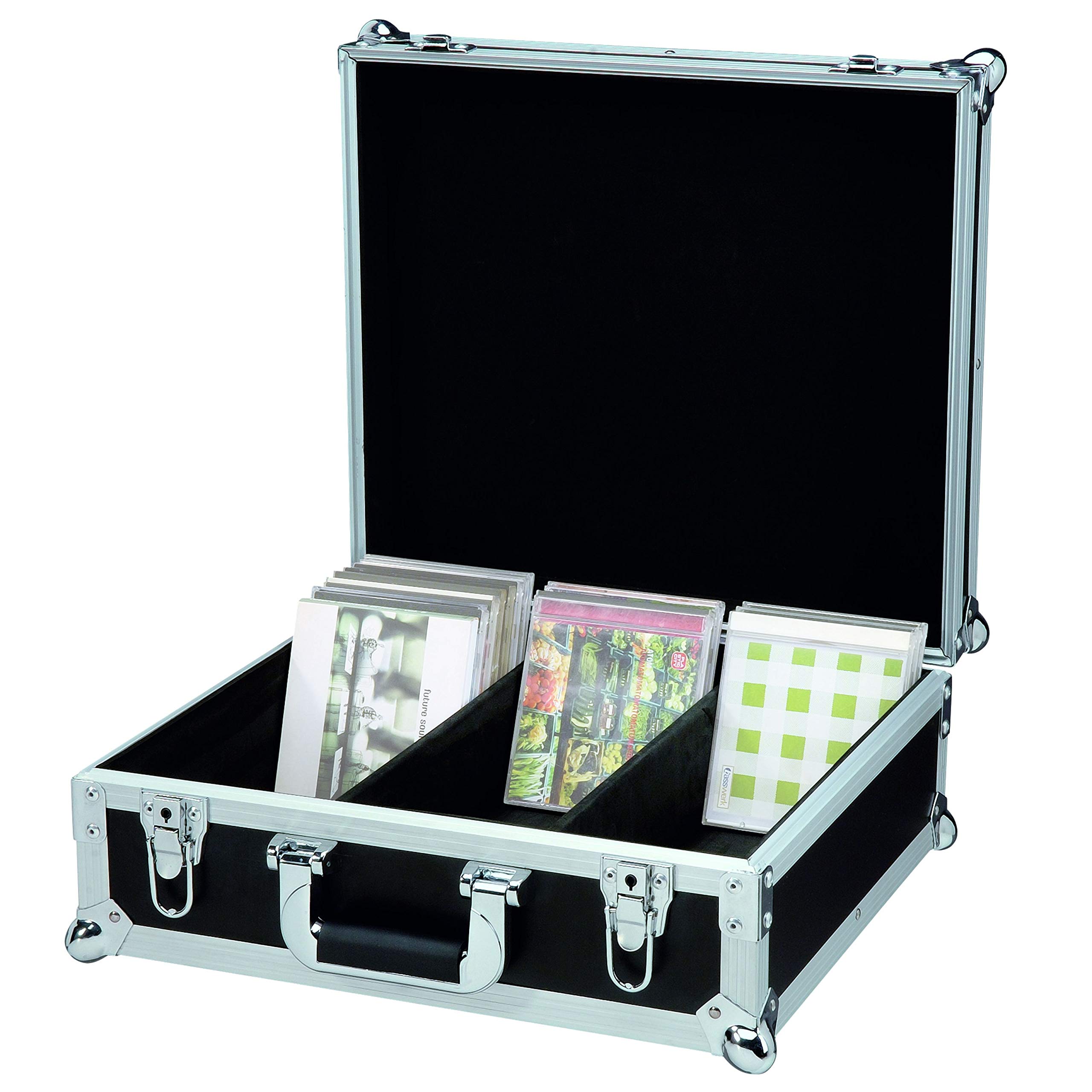 Reloop 100 CD Case PRO - custodia professionale per CD con suddivisione in 3 parti, costruzione estremamente robusta, maniglia per il trasporto di eobust, nero