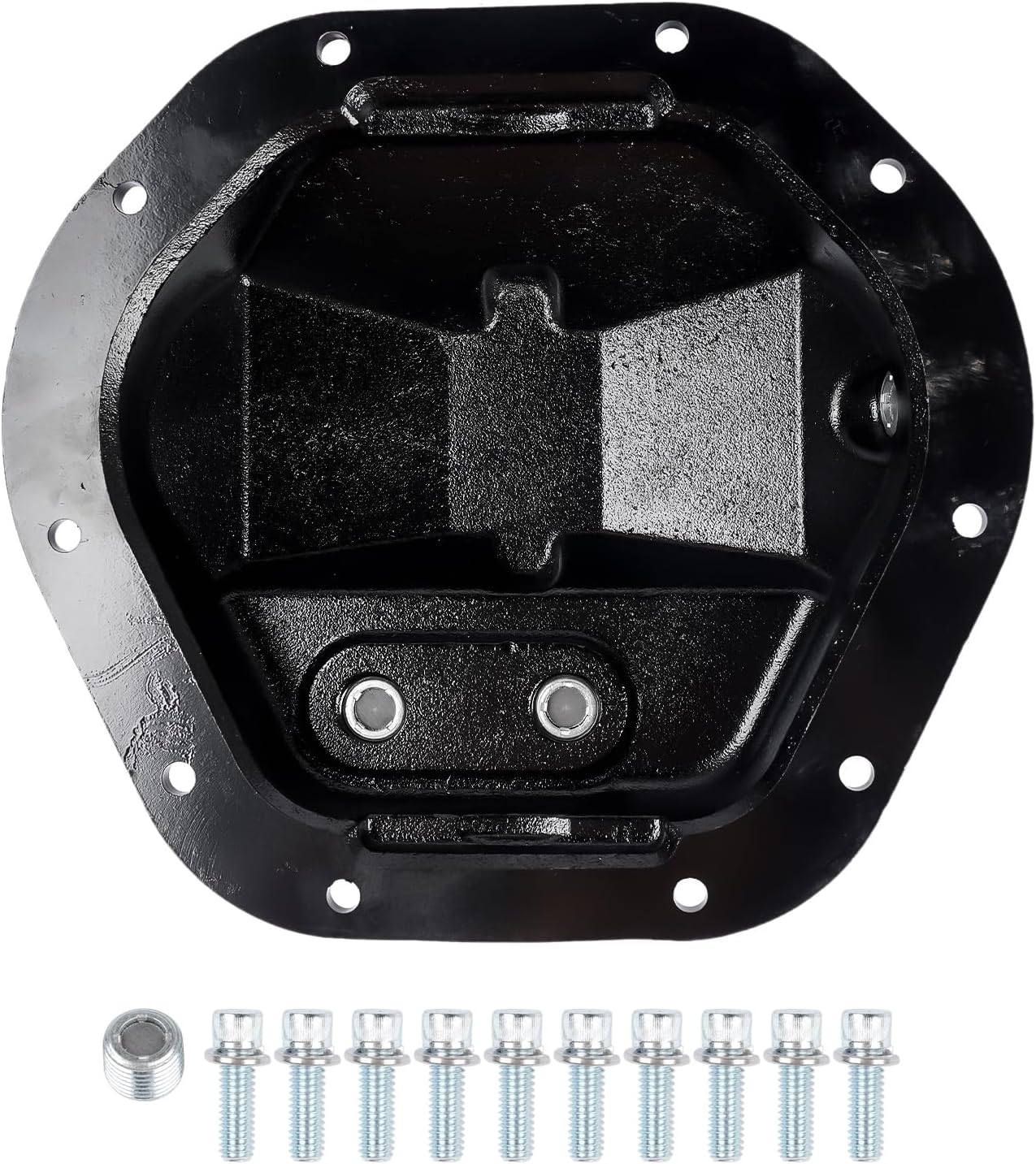 YHCC-D44 Black Hardcore Differential Cover Dana 44 Replacement for 1960-1980 Chevrolet K30 K20 K10 K5 Blazer G10 YHCCD44