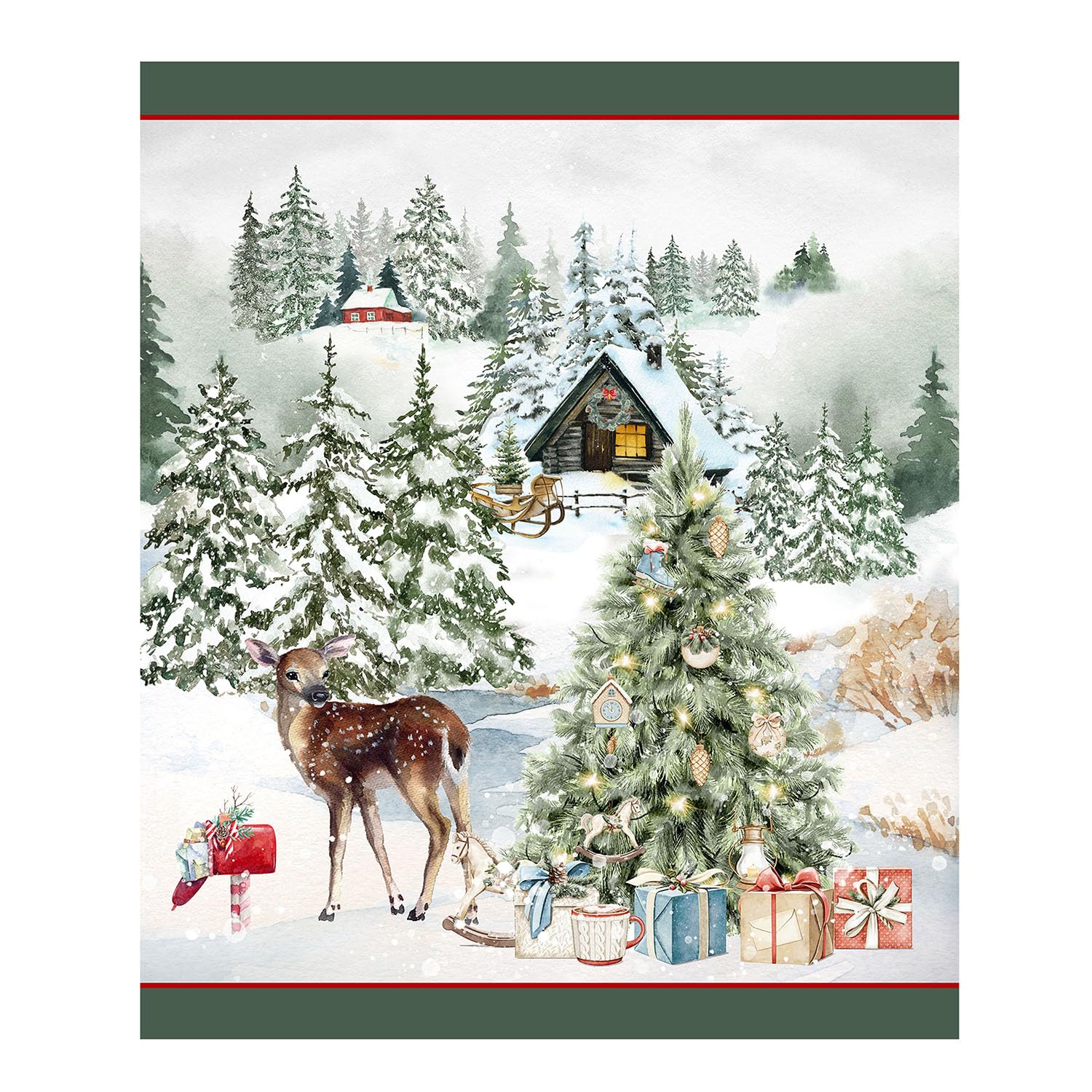 Plaid en velours de Noël italien haut de gamme 150 x 180 cm texture douce