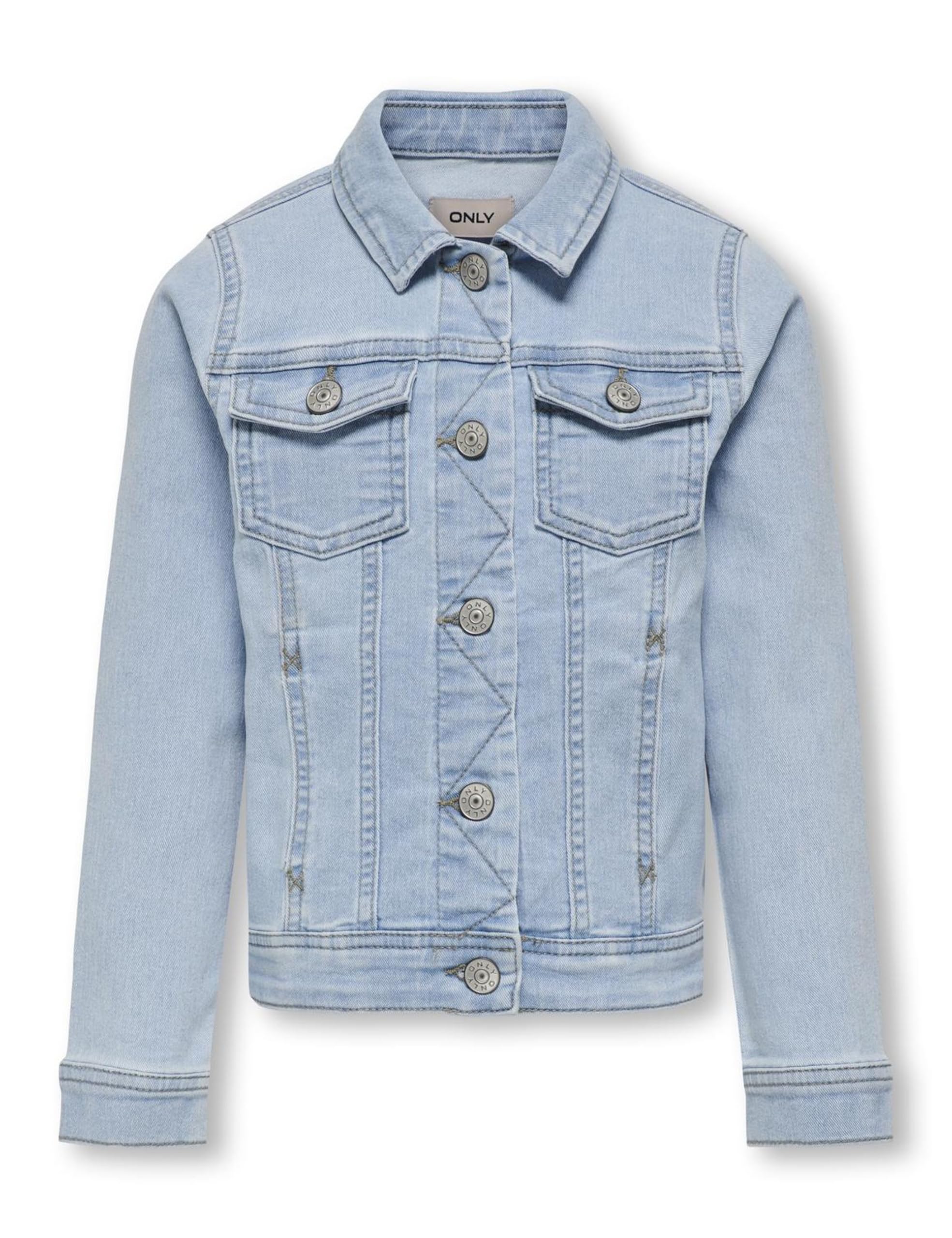 ONLY Unisex_Child KONSARA DNM Jacket NOOS, Light Blue (Light Blue Denim), 122 cm