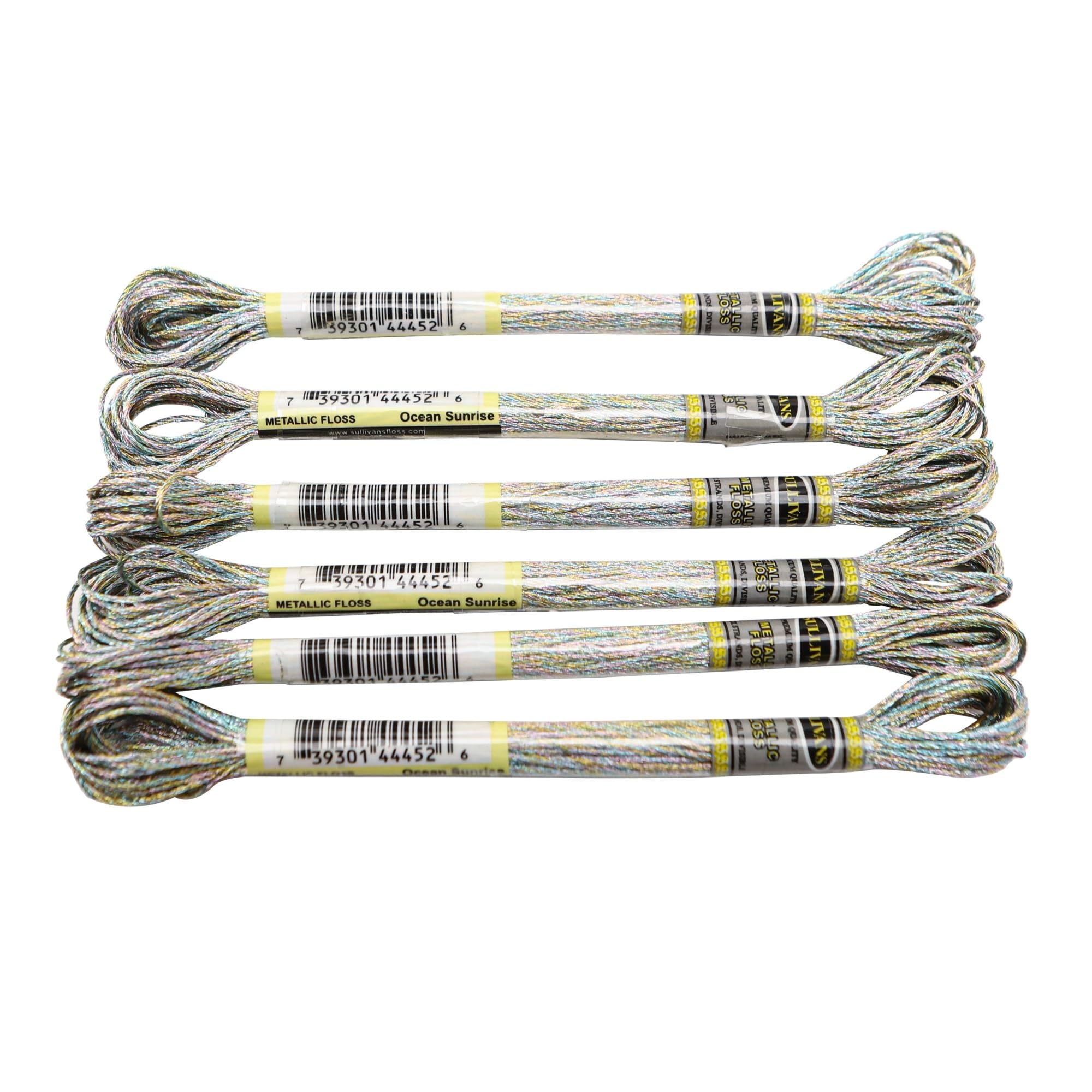 Fil à broder métallique anti-nœuds 6 brins Ocean Sunrise pour point de croix