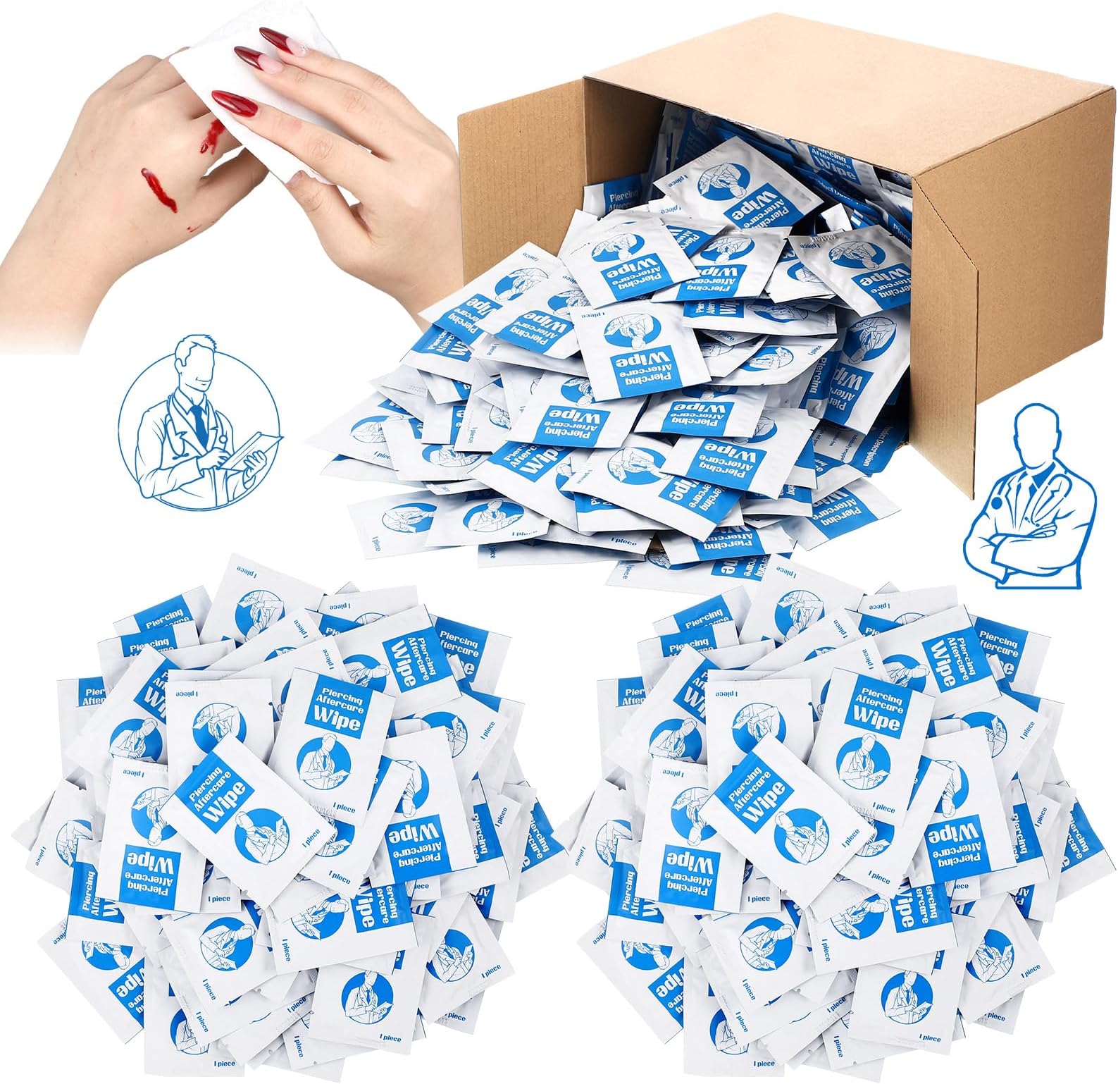 Dr. Piercing Aftercare Wipes Piercing Aftercare Saline