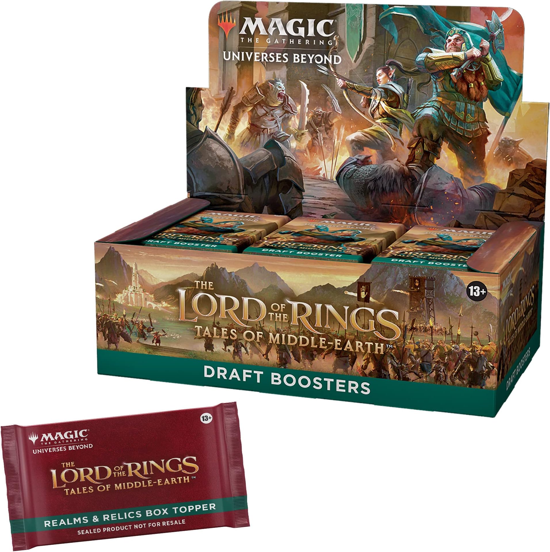 Magic The Gathering Lord of Rings: Tales of Middle-Earth Draft Booster Box - 36 Packs + 1 Box Topper Card