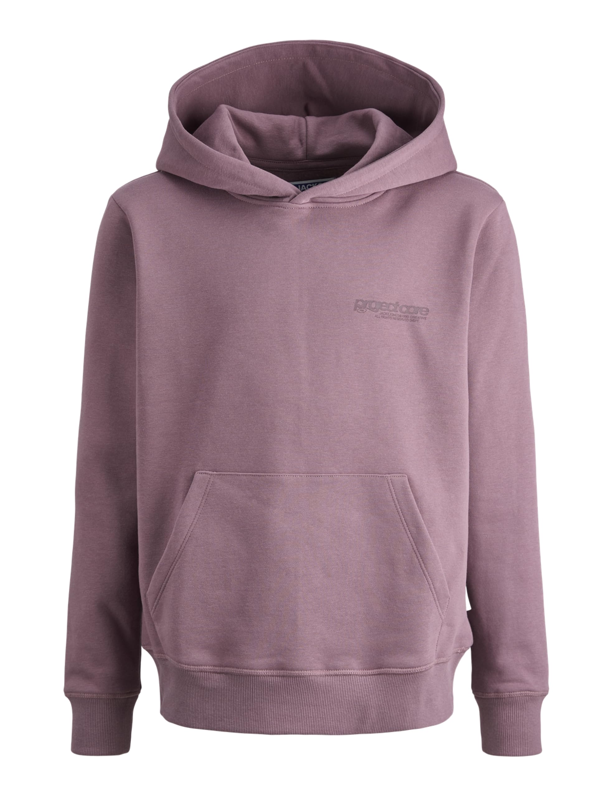 JACK & JONES Junior Jcounion Print Sweat Hood Jnr, Grape Shake, 176