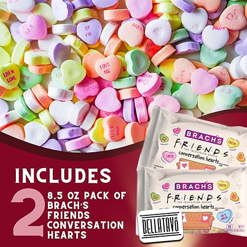 Miniatura 4 de Paquete de dulces de corazones de conversación Incluye dos bolsas de 7 onzas de caramelos de corazones de conversación de Brachs Friends y un imán