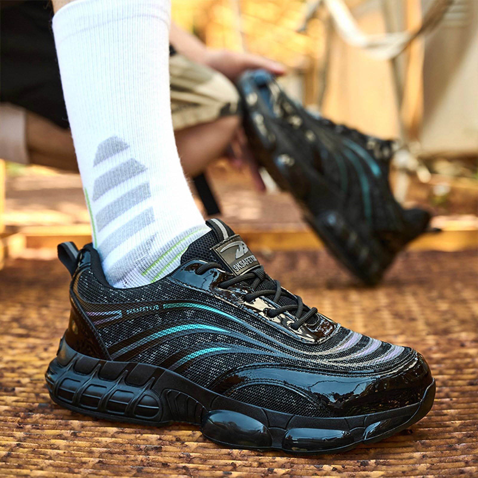 Genérico Zapatos de Hombre Caminar Bambas Gimnasio Casuales de Gran tamaño Trekking Tenis Caminar Bambas Gimnasio Ligeros Transpirables Zapatos Ortopédicos Cómodos Correr Trabajar