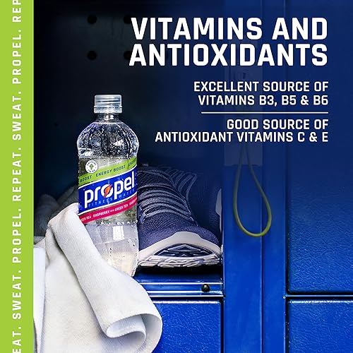 Vista 7 de Propel Energy Boost - Agua con sabor a cero calorías con electrolitos y cafeína, paquete variado de 3 sabores, botellas de 16.9 onzas líquidas