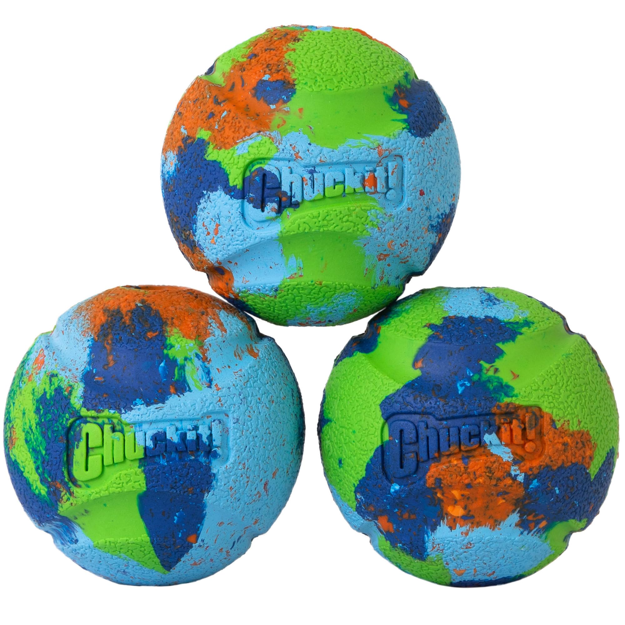 Limited Edition EcoFetch Ball Dog Toy, Medium (2.5 Inch Diameter) Pack of 3, for Breeds 20-60 lbs