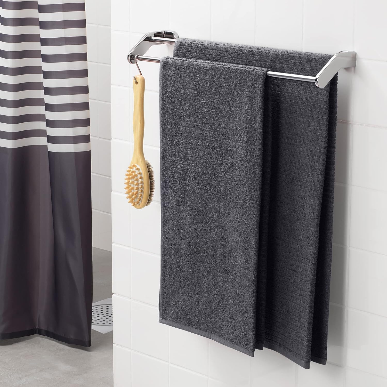 Generic VÅGSJÖN bath sheet, 100x150 cm, dark grey