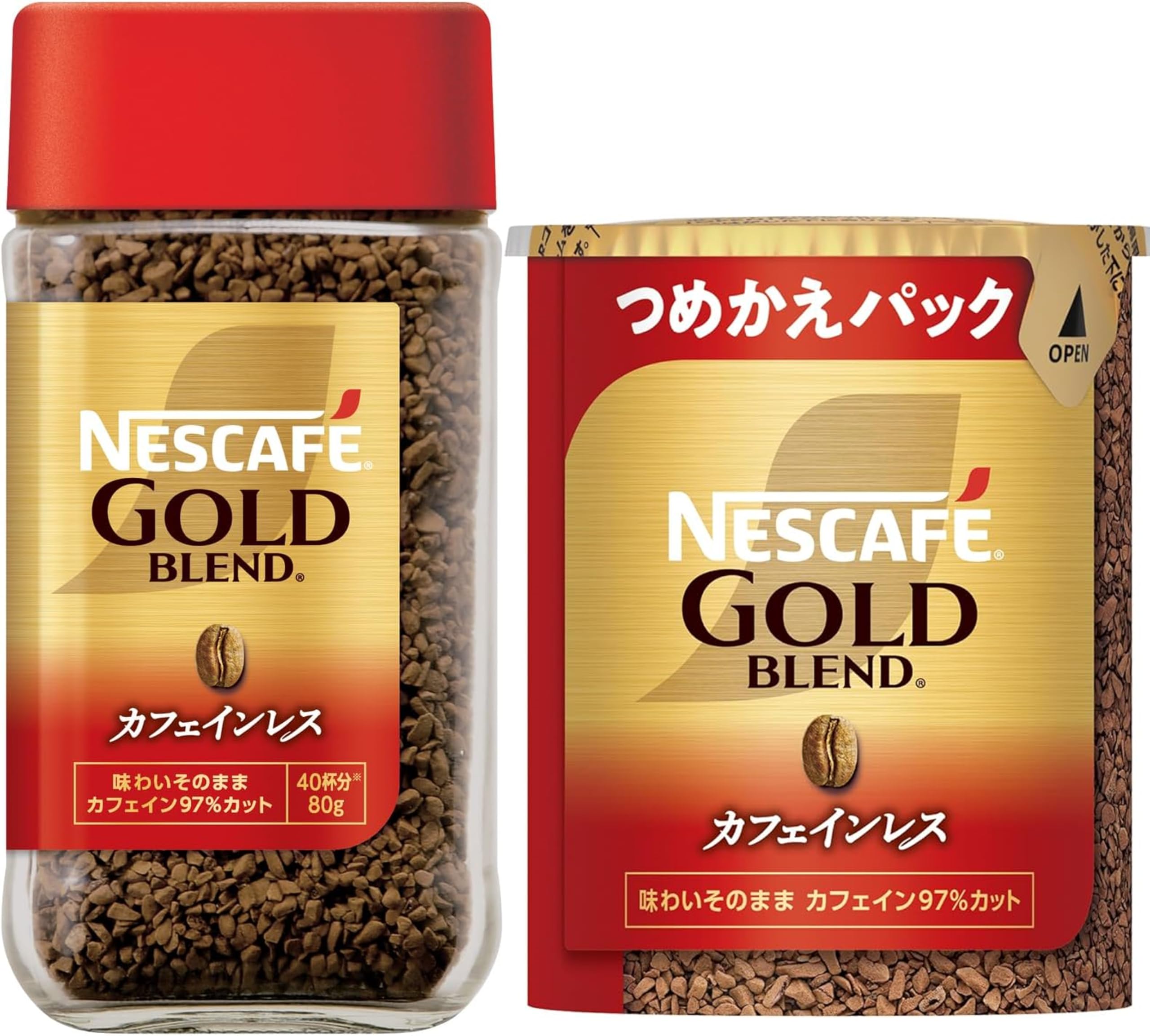 Amazon.co.jp: ネスカフェ ゴールドブレンド カフェインレス 80g + 60g