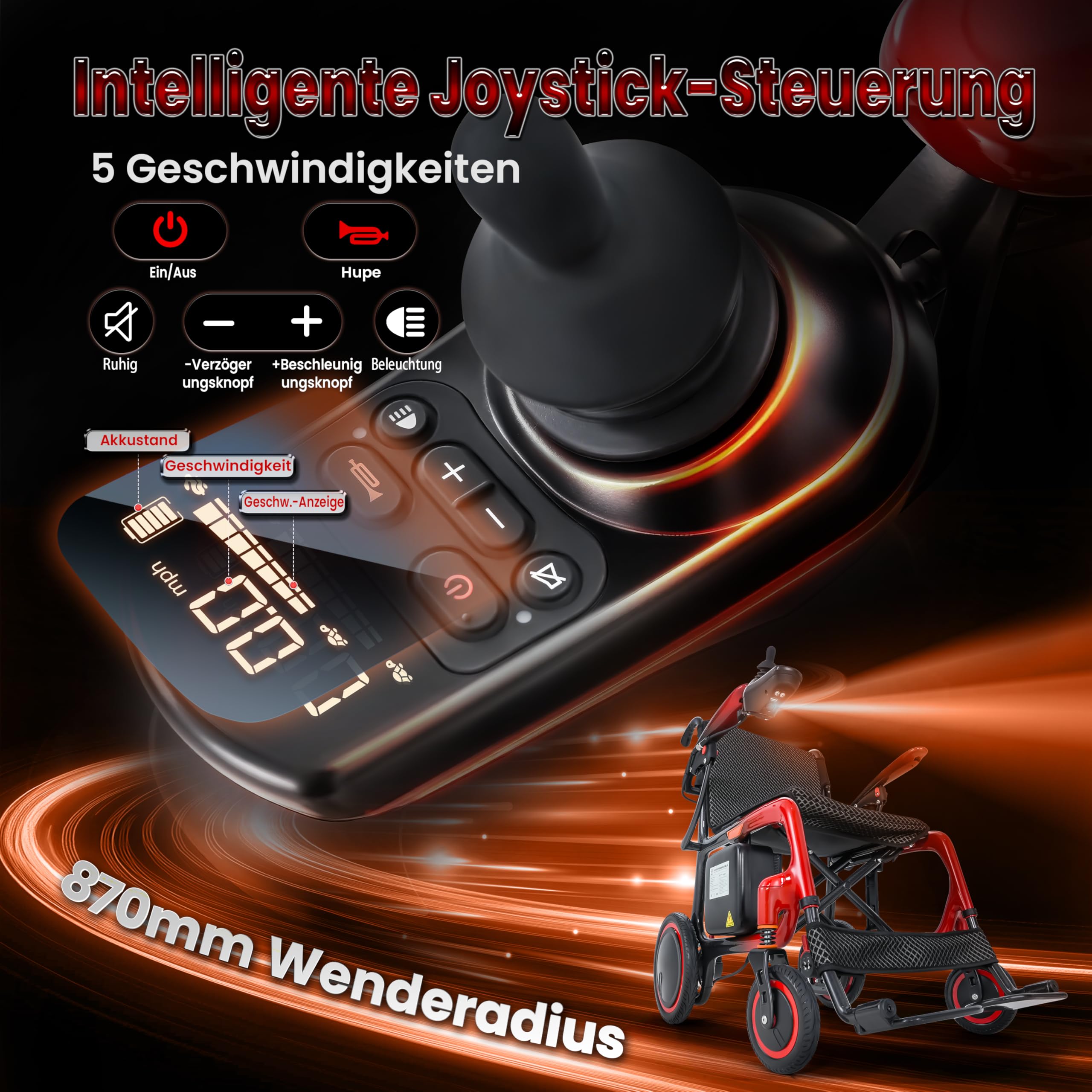 Silla de ruedas eléctrica ultraligera plegable (13 kg), 100% fibra de carbono, 2 baterías de 12 AH, 48 km de autonomía, silla de ruedas eléctrica para adultos, con cojín acolchado, mochila, bolsa
