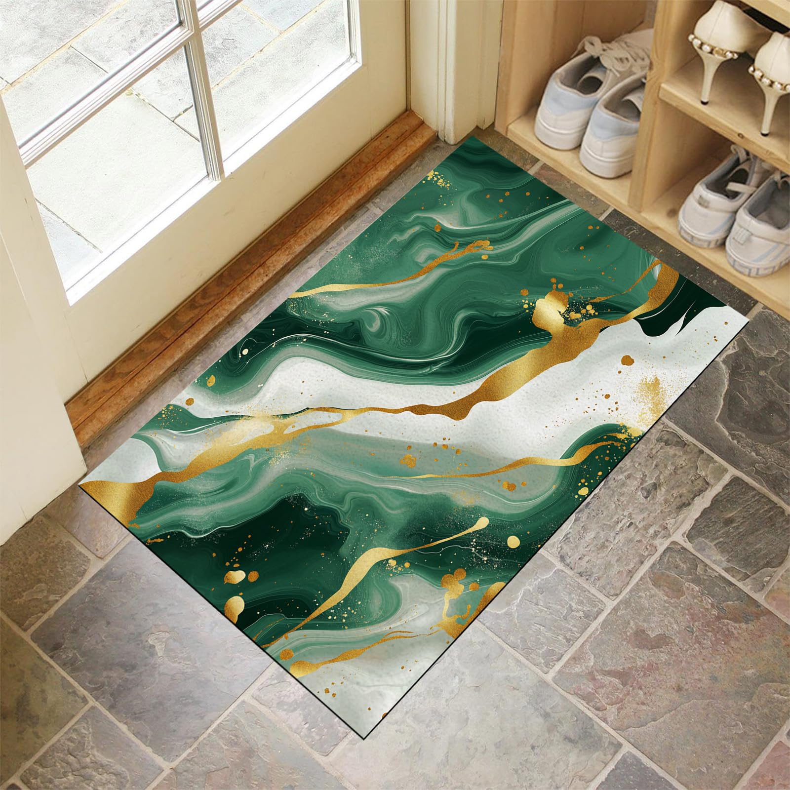 Tapis d'entrée ultra absorbant en microfibres douces et lavable en machine