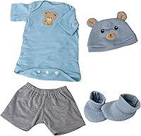 Vista 10 de Ropa de muñecas Reborn para niña, ropa de bebé rosa, ropa de muñecas de 17 a 22 pulgadas, juego de accesorios para muñeca Reborn niña recién nacida