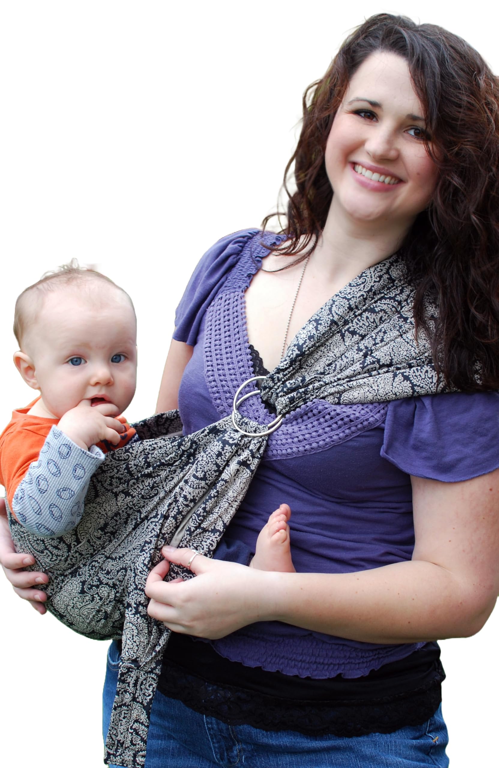 Lite-on-Shoulder Baby Sling Ergonomic, 100% Cotton, Adjustable Baby Carrier