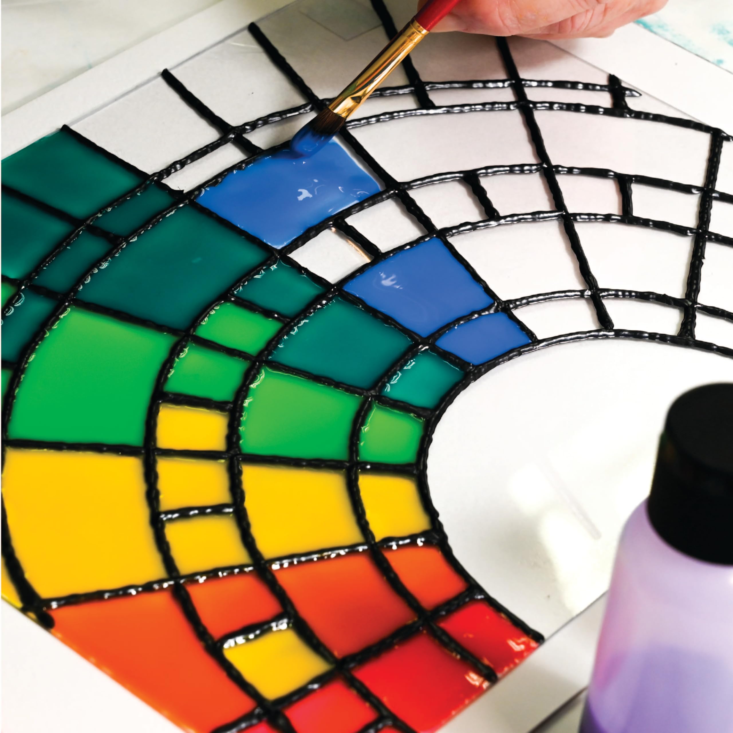 DecoArt Translucent Stained Glass Acrylic Paint - 59ml (2oz) Bottle, Yellow