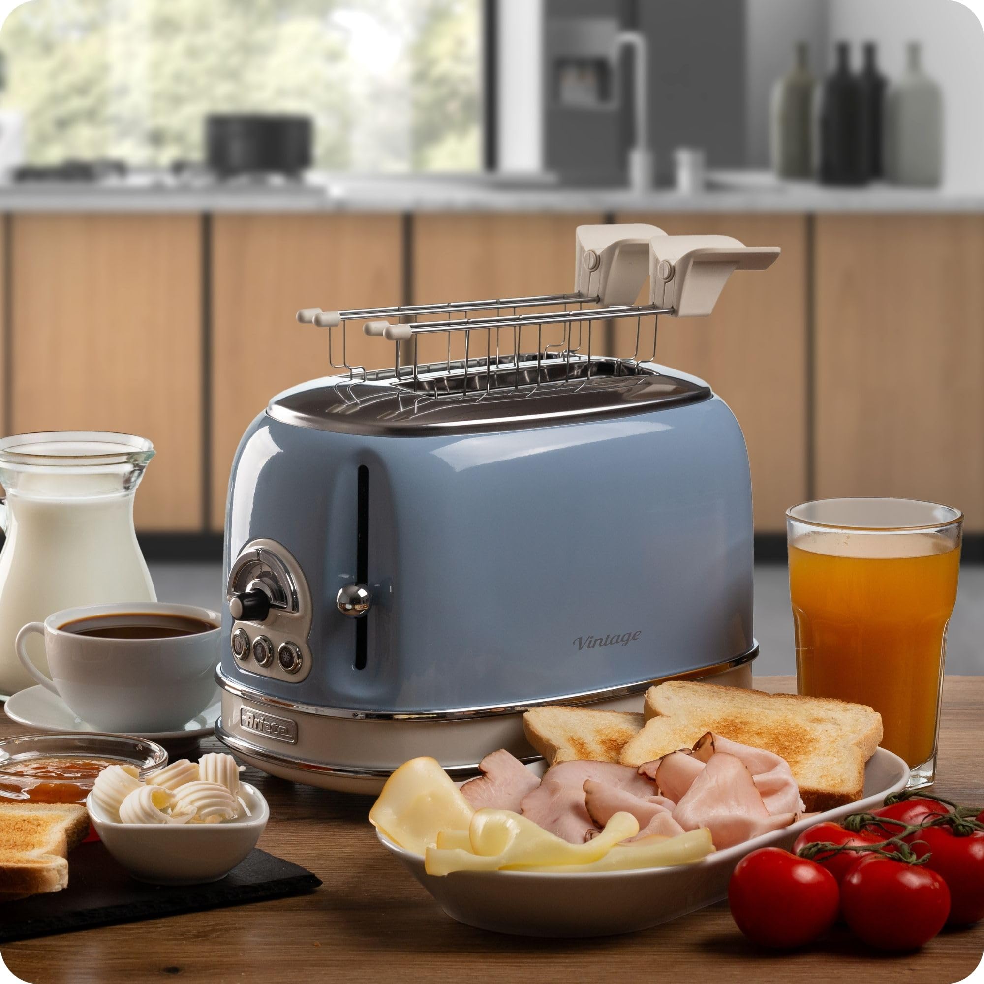 Ariete 155 TOSTADOR VINTAGE AZUL, 810 W, Metal, 2 Ranuras