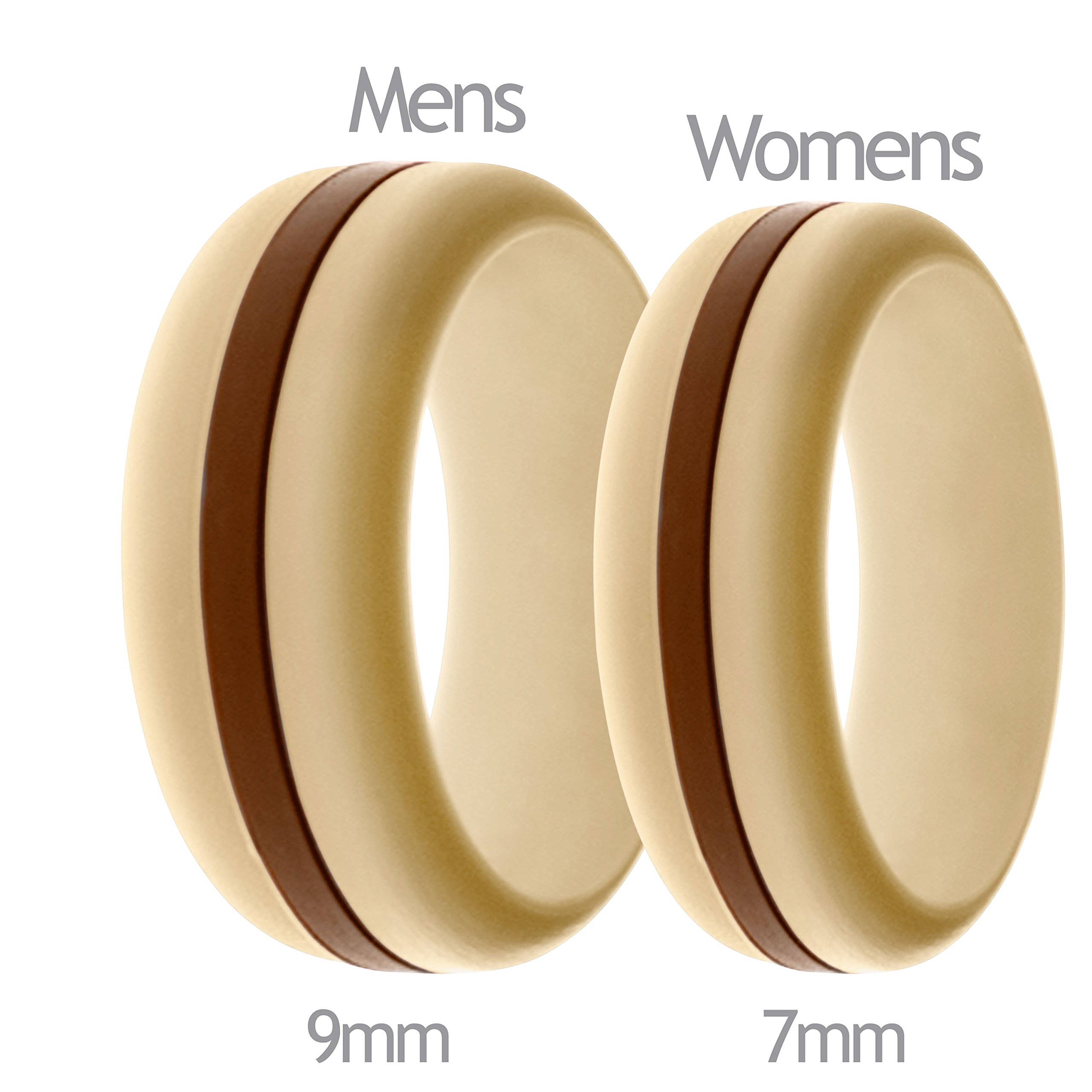FLEX Ring - Womens Mens Sand Silicone Ring - Changeable Color Bands - Many Colors - Safe, Durable, Everyday Wear Wedding Band - 1 Ring - Sizes 4-16