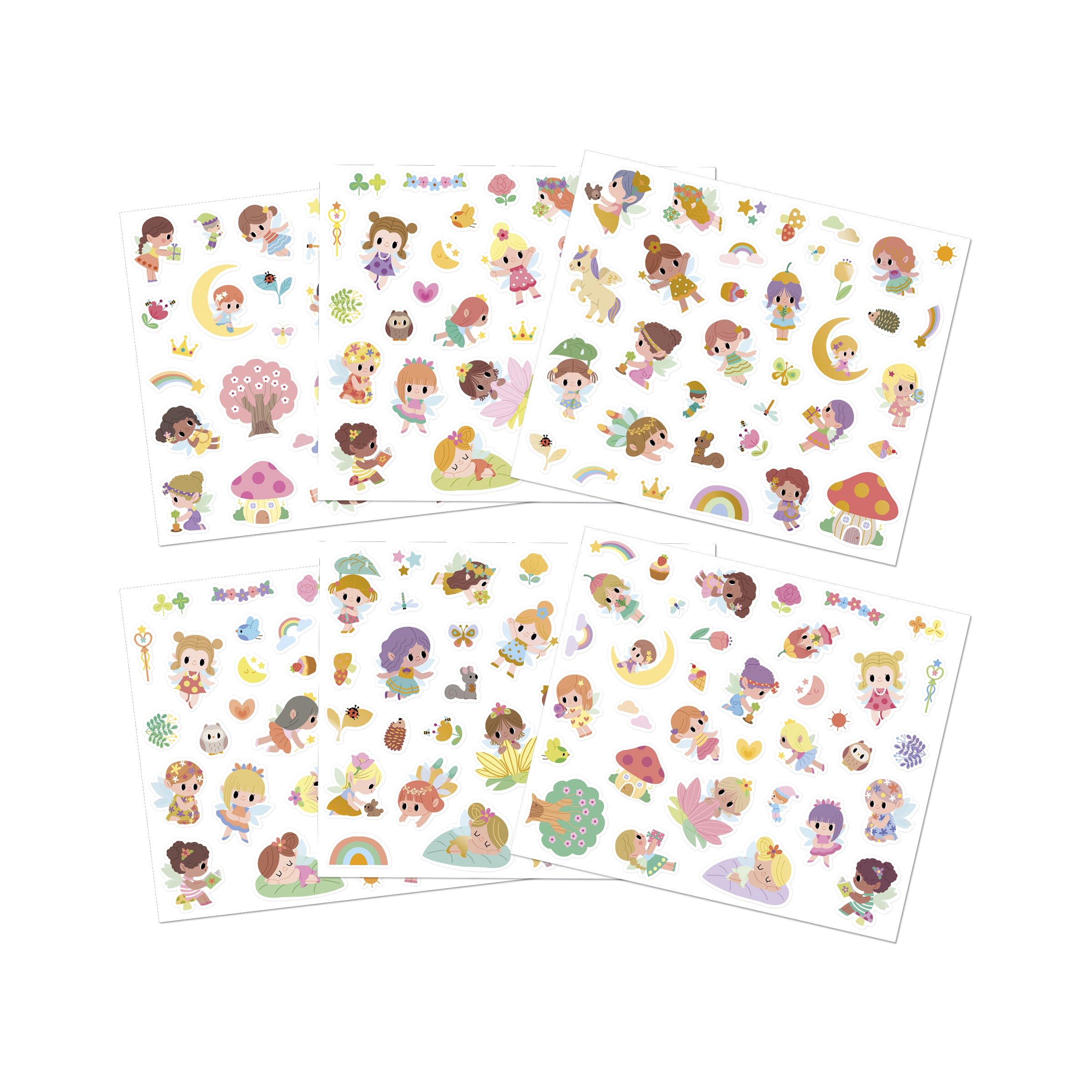 Janod, 200 stickers pack, Stickers Autocollants, Fairy Theme, From 3 Years and Up, Creative Leisure for Children - Image 2