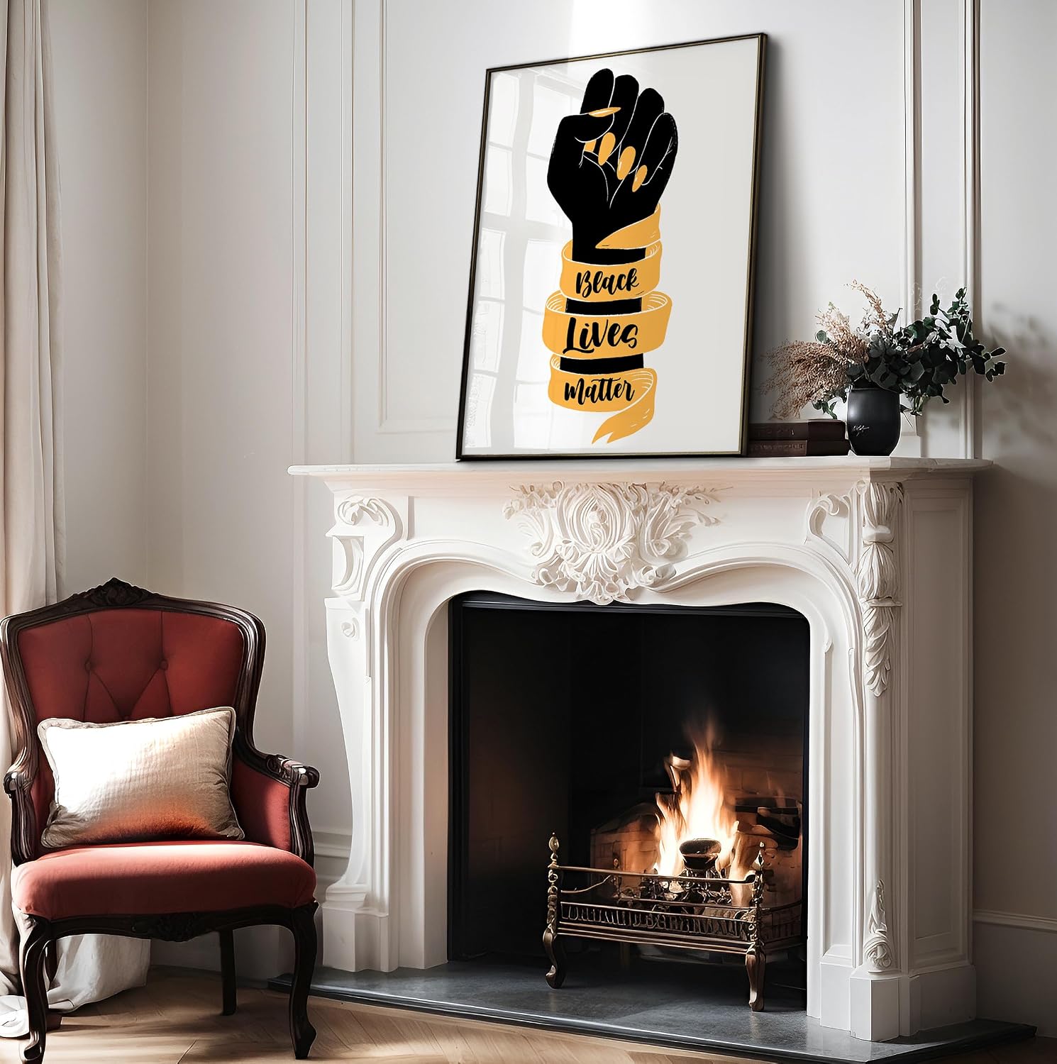 Poster Master Black Lives Matter Poster - Motivational Print - African American Art - Social Movement Art - Gift for Men & Women - Minimal Decor for Living Room or Bedroom - 8x10 UNFRAMED Wall Art
