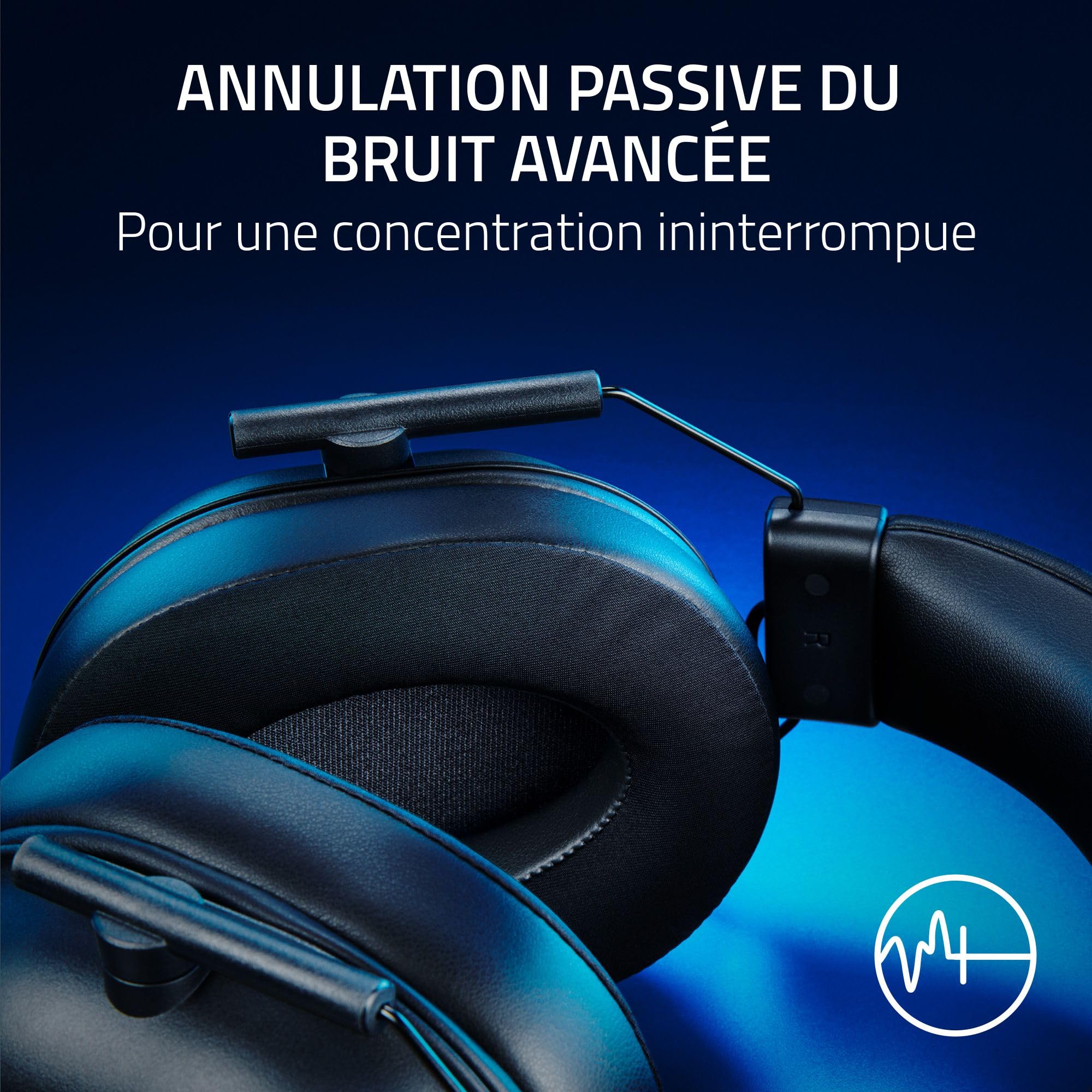 Razer Blackshark V2 X (PlayStation) - Casque E-Sports Filaire pour Console PlayStation (240g, Microphone cardioïde, Haut-Parleurs 50mm, Annulation Passive du Bruit, connecteur 3,5mm) Noir - 5