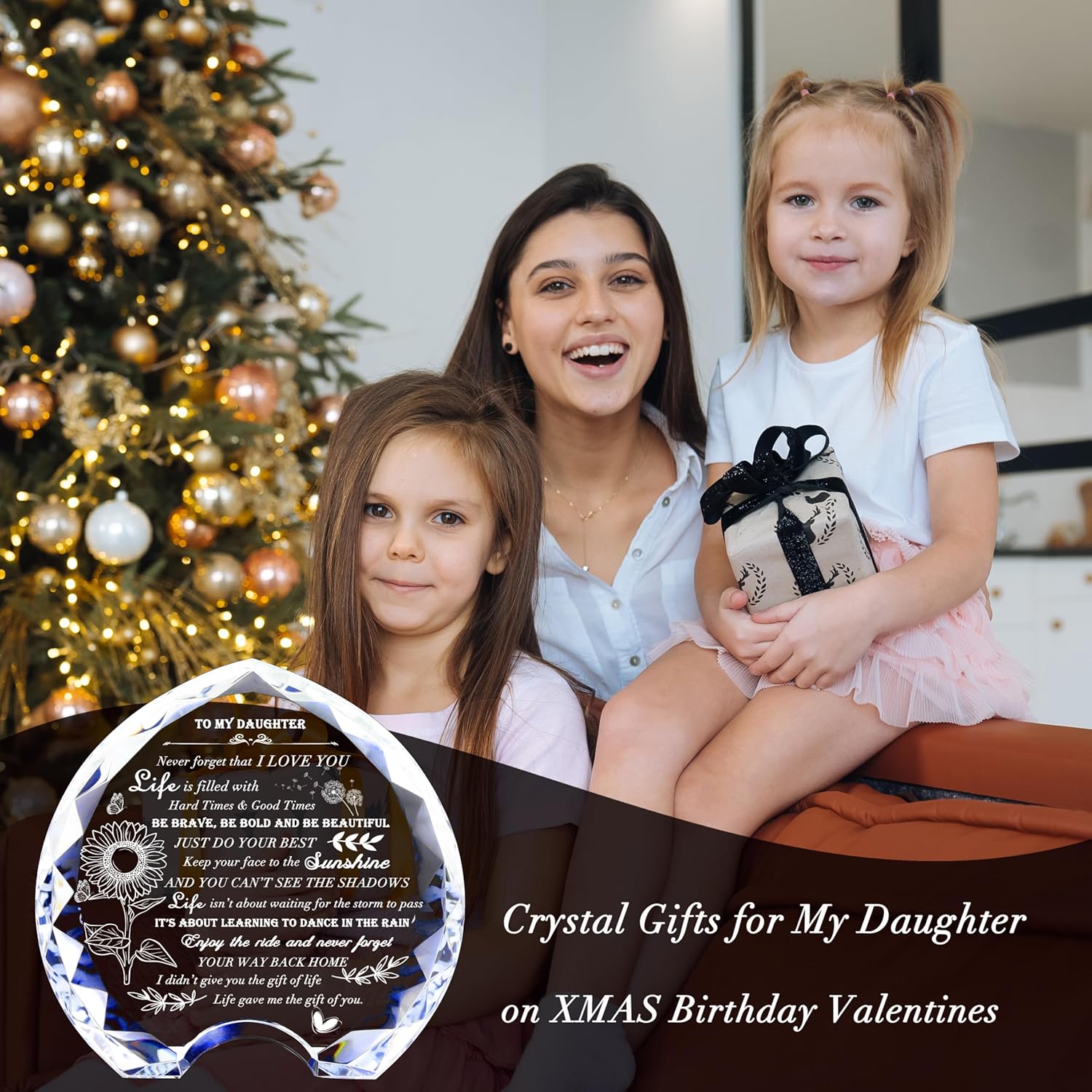 Gifts for Daughter from Mom Unique - Crystal Heart Gifts Personalized Gifts for Daughter Best Graduation - Birthday Mothers Fathers Day Valentines Day gifts Ideas to My Adult Grown Daughter
