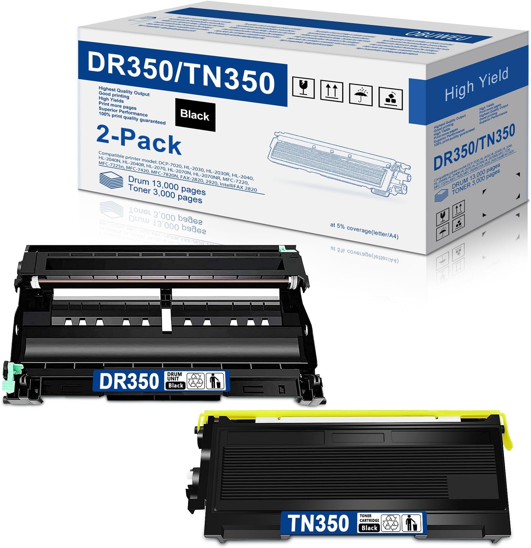 Tóner Compatible Con Brother Tn350, 2,5 K, Dcp7010, Hl2040 Y Mfc7220 - Foto 4