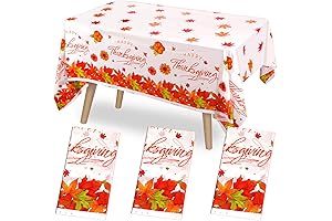 Atonofun Thanksgiving Plastic Table Cover