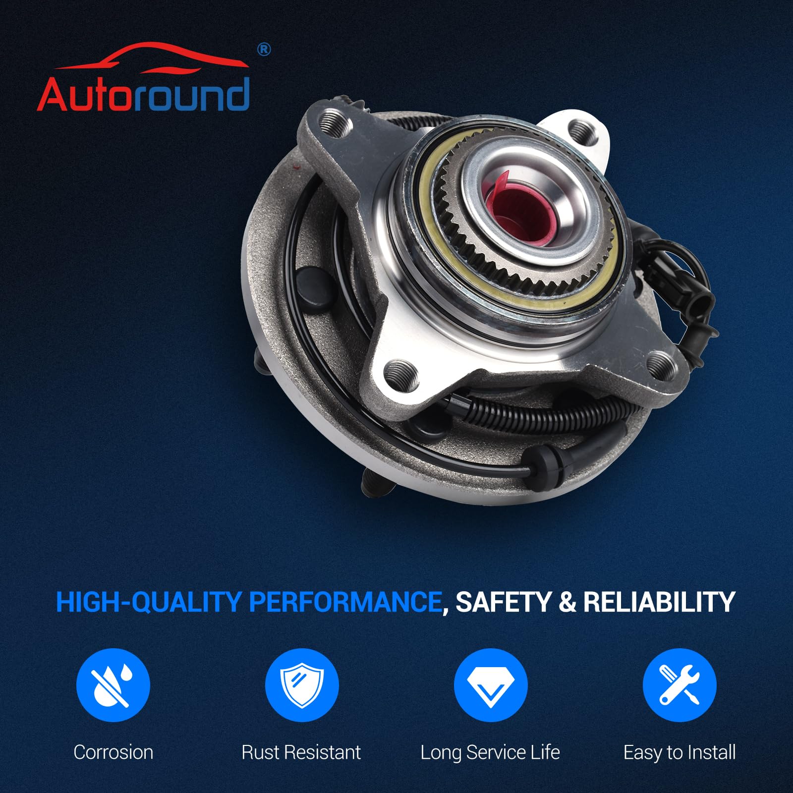 Front Wheel Bearing & Hub Assembly For 2004-2005 Ford F-150 4x4 6-Lug - AFA Motors 515046