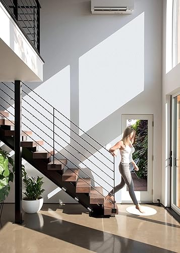 Miniatura 4 de Guvana Papel tapiz de 15.7 x 394 pulgadas con textura gruesa, color blanco, para decoración de pared extraíble